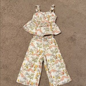 Tropical Print Toddler Outfit